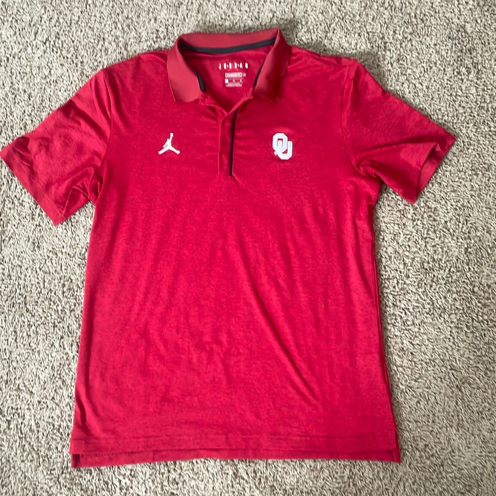 Jordan Brand Oklahoma University Sooners polo. Size medium. Worn once.